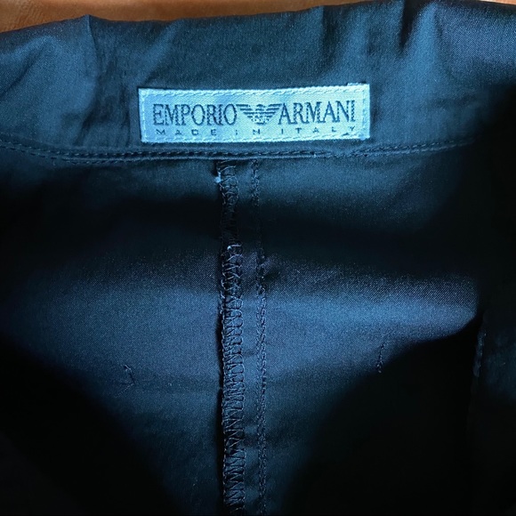 Women’s Emporio Armani black snap closure shirt 44 - Picture 10 of 14